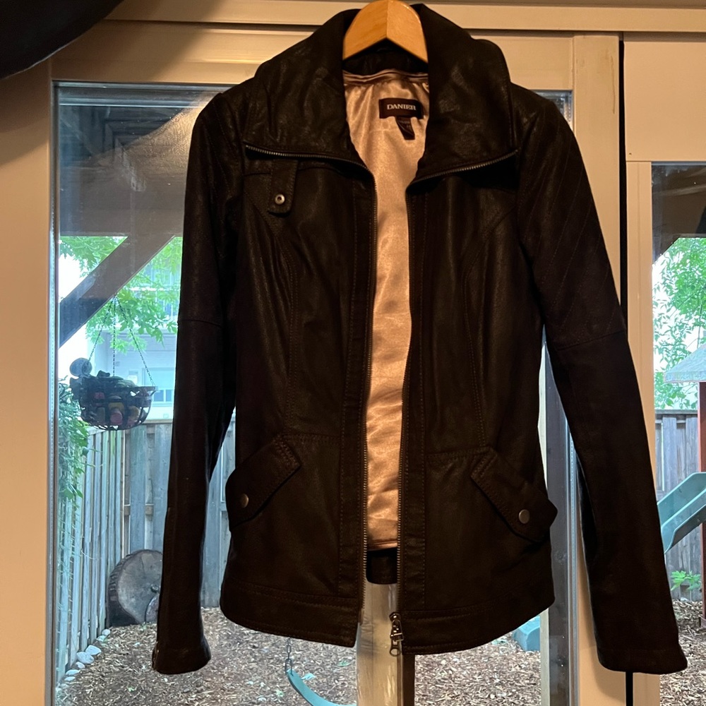 Danier brown leather jacket